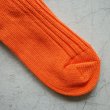 decka - LOW GAUGE RIB SOCKS (SHORT LENGTH) Orange