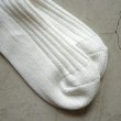 decka - LOW GAUGE RIB SOCKS (SHORT LENGTH) White