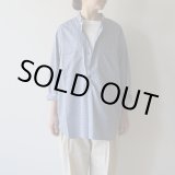 画像: STILL BY HAND - NARROW COLLAR PULLOVER SHIRT Blue Check