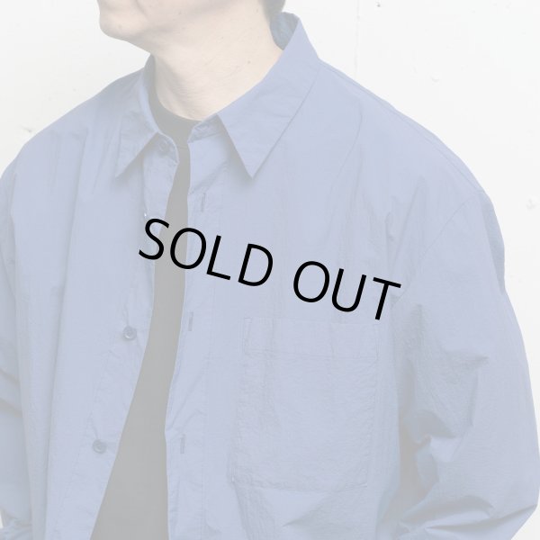 STILL BY HAND - GARMENT DYE SHIRT BLOUSON [BL01243] Royal Blue