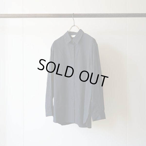 [Lady's] STILL BY HAND WM - REGULAR COLLAR SHIRT [SH01243WM] Navy