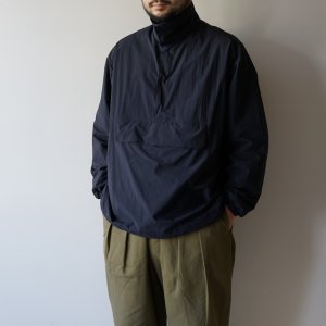 画像: 【size 48 のみ】STILL BY HAND - NYLON PULLOVER JACKET Black