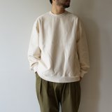 画像: 【size 50 のみ】STILL BY HAND - MERCERISED COTTON SWEAT SHIRT Ecru