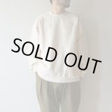 画像: 【size 50 のみ】STILL BY HAND - MERCERISED COTTON SWEAT SHIRT Ecru