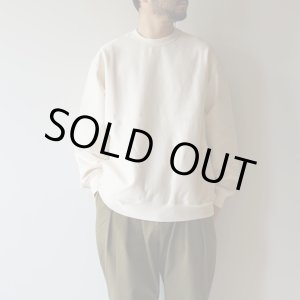 画像: 【size 50 のみ】STILL BY HAND - MERCERISED COTTON SWEAT SHIRT Ecru