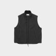 STILL BY HAND - STAND COLLAR PADDED VEST [VE01243] Ink Black