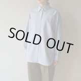 画像: [Lady's] STILL BY HAND WM - REGULAR COLLAR SHIRT Blue Stripe