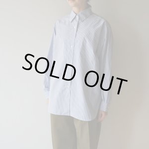 画像: [Lady's] STILL BY HAND WM - REGULAR COLLAR SHIRT Blue Stripe