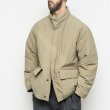 STILL BY HAND - ROUND PUFFY BLOUSON [BL03243] Khaki Beige