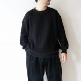 画像: JACKMAN - WAFFLE CREWNECK Black