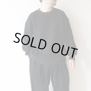 画像: ●30%OFF● [size Lのみ] JACKMAN - WAFFLE CREWNECK Black