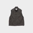 STILL BY HAND - PADDED PULLOVER VEST [VE01244] Charcoal Brown