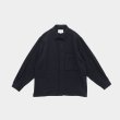 STILL BY HAND - WOOL SQUARE SHIRTS [SH02244] Navy