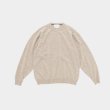 STILL BY HAND - SILK MIXED CREWNECK SWEATER [KN01244] Beige