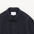 STILL BY HAND - WOOL SQUARE SHIRTS [SH02244] Navy