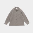 STILL BY HAND - WOOL SQUARE SHIRTS [SH02244] Taupe