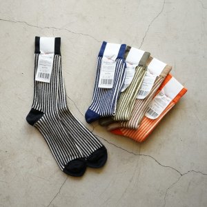 画像: SHOWATABE ORGANIC - ORGANIC STRIPED FLOAT KNITTING SOCKS