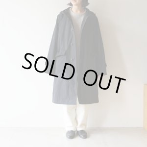 画像: [UNISEX] (size 46 のみ)STILL BY HAND -  HOODED COAT WITH LINER Black