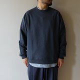 画像: STILL BY HAND - Pima cotton sweat shirt / Slate Blue