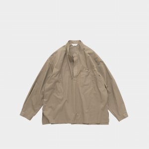 画像: STILL BY HAND - Garment dye over shirt / Khaki Beige