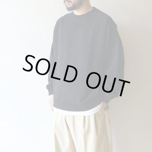 画像: [size48のみ] STILL BY HAND - Pima cotton sweat shirt / Ink Black