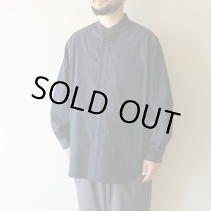 画像: ●20%OFF●[size48のみ] STILL BY HAND - Linen mixed band collar shirt / Navy