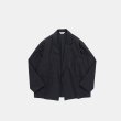 STILL BY HAND - Cupro mixed easy jacket [JK02251] / Dark Navy