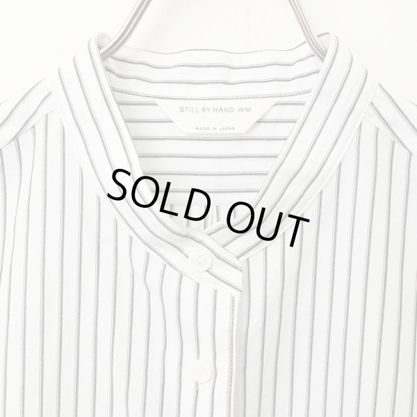 STILL BY HAND WM - Striped pullover shirt [SH02251WM] / White Stripe
