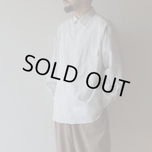 画像: ●20%OFF●[size50のみ] STILL BY HAND - Oversized shirt / White Stripe