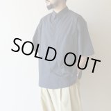 画像: STILL BY HAND - Silk mixed shirt / Charcoal