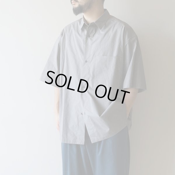 STILL BY HAND - Silk mixed shirt [SH01251] / Blue Grey