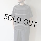 画像: [size48のみ] STILL BY HAND - Striped t-shirt / Black×White