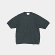 STILL BY HAND - Knitted t-shirt [KN01252] / Green charcoal