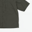 STILL BY HAND - Nylon open collar shirt [SH02252] / Dark Olive