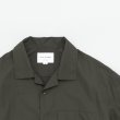 STILL BY HAND - Nylon open collar shirt [SH02252] / Dark Olive