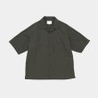 STILL BY HAND - Nylon open collar shirt [SH02252] / Dark Olive