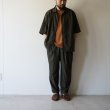 STILL BY HAND - Nylon open collar shirt [SH02252] / Dark Olive