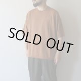 画像: [size46のみ] STILL BY HAND - Knitted t-shirt / Brick
