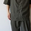STILL BY HAND - Nylon open collar shirt [SH02252] / Dark Olive