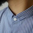 STILL BY HAND - Striped narrow collar shirt [SH04251] / Navy