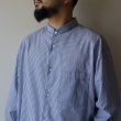 STILL BY HAND - Striped narrow collar shirt [SH04251] / Navy
