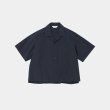 【women's】 STILL BY HAND WM - Cotton/Nylon open collar shirt [SH01252WM] / Navy