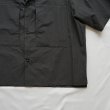 【women's】 STILL BY HAND WM - Cotton/Nylon open collar shirt [SH01252WM] / Black