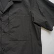 【women's】 STILL BY HAND WM - Cotton/Nylon open collar shirt [SH01252WM] / Black