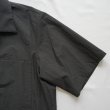 【women's】 STILL BY HAND WM - Cotton/Nylon open collar shirt [SH01252WM] / Black