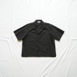【women's】 STILL BY HAND WM - Cotton/Nylon open collar shirt [SH01252WM] / Black