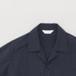 【women's】 STILL BY HAND WM - Cotton/Nylon open collar shirt [SH01252WM] / Navy