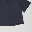 【women's】 STILL BY HAND WM - Cotton/Nylon open collar shirt [SH01252WM] / Navy
