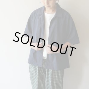 画像: 【women's】 STILL BY HAND WM - Cotton/Nylon open collar shirt / Navy