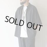 画像: STILL BY HAND - Nylon regular collar shirt / Black